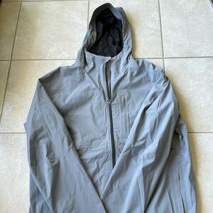Lululemon Basically New Waterproof Full-Zip Rain Jacket - Storm Grey - Size: XL
